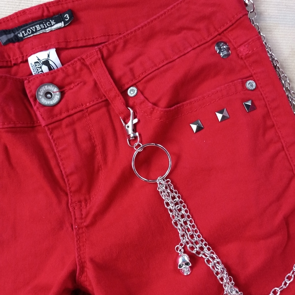 Current size 14-15 inch flat waist goth skinny jeans (3-7) some custom some reg - Picture 5 of 16